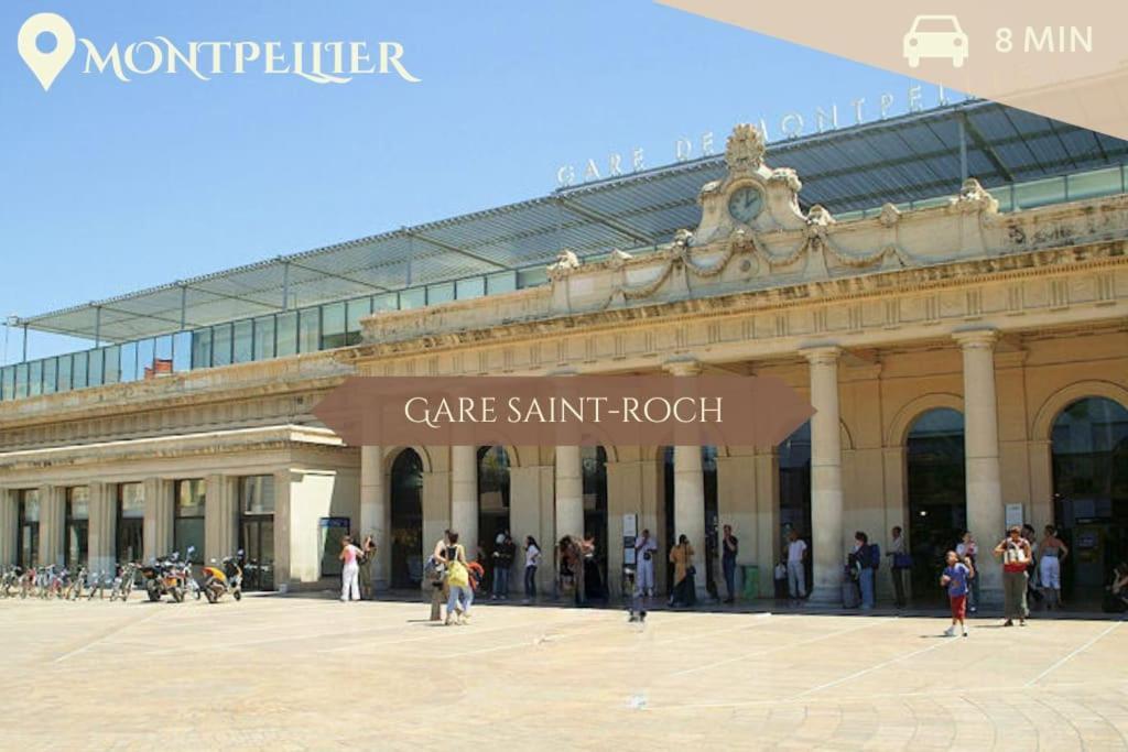 016- T2 Tropisme, Appart 1 Chambre,Clim,Wifi,Parking Montpellier Exterior photo
